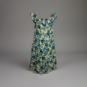 Ann Taylor Loft Beach Linen Blend Hawaiian Dress Sz 4